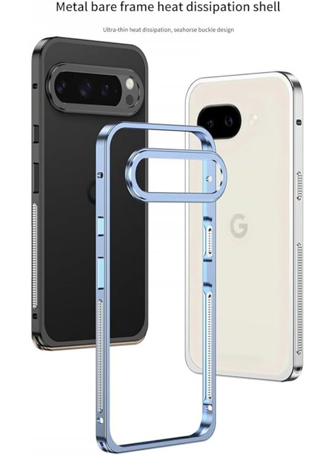 Case Compatible with Google Pixel 9 Pro XL Case Aluminum Alloy Metal Frame Anti-Drop Shockproof Bumper Heat Dissipation Cover for Google Pixel 9 Pro XL - Image 2