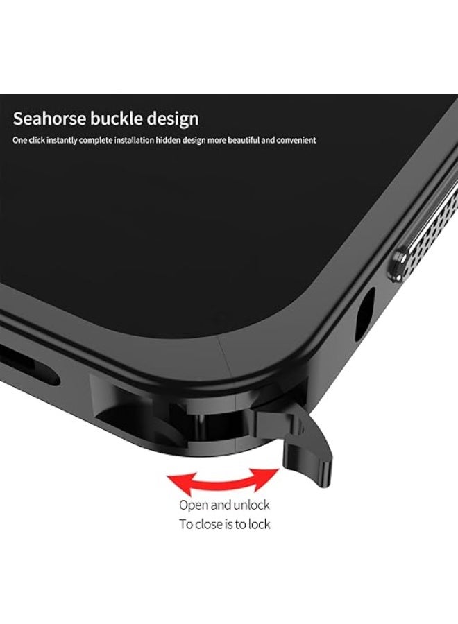 Case Compatible with Google Pixel 9 Pro XL Case Aluminum Alloy Metal Frame Anti-Drop Shockproof Bumper Heat Dissipation Cover for Google Pixel 9 Pro XL - Image 4