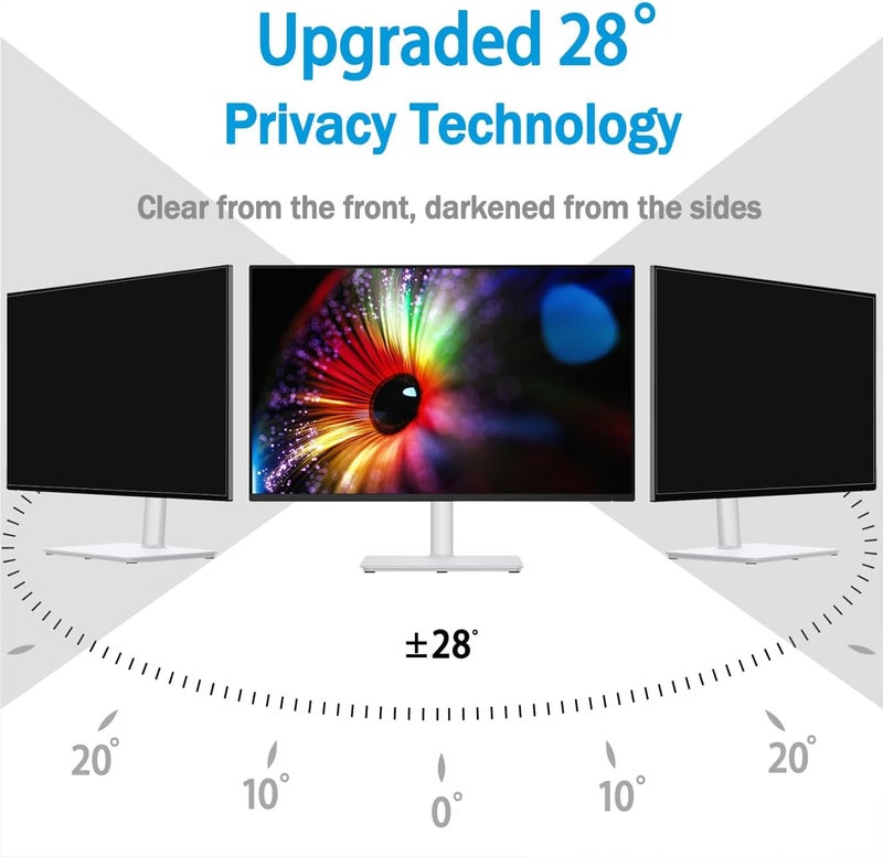 Twugs Compact design [2 Pack] 23.6 Inch Computer Privacy Screen for 16:9 Aspect Ratio Widescreen Monitor, Eye Protection Anti Glare Blue Light Filter Shield, Removable Anti-Scratch Anti Spy Protector All-round applied quality - Image 2