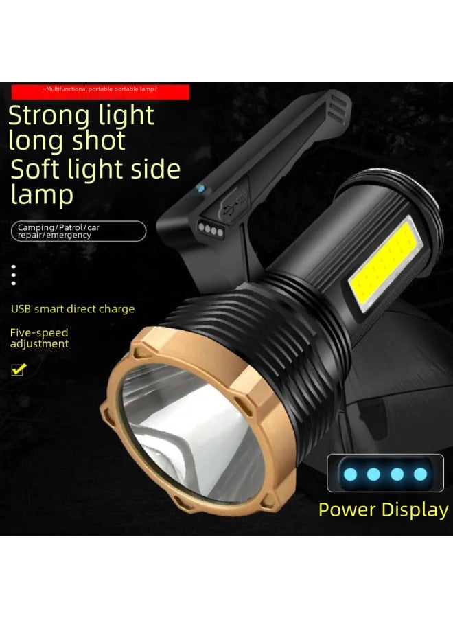 Eight-core LED Portable Work Light Flashlight USB Rechargeable Household Outdoor Super Bright Side Light Work Light Inspection Light Batch-Color:889A Work Light  - Image 4