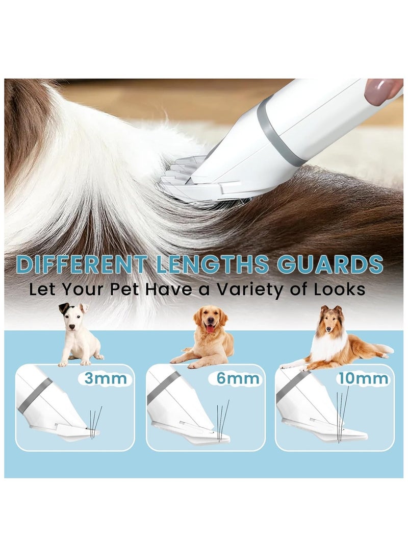 AirYoung Low Noise Cordless Clippers for Dogs and Cats – Grooming Kit with Nail Grinder, 4 in 1 Electric Trimmer for Paws, Ears, Eyes, and Face, Gray - Image 3
