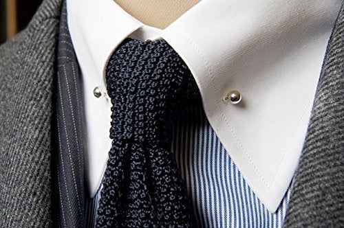 Tripin Silver Collar Bar with Removable Chain for Men Women Kids Corporate Party French Cuff Shirts Shirt Suit Blazer in A Gift Box TNSPSIL378 (PACK OF 2) - Image 3