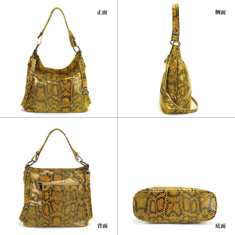 Westal New Color Genuine Leather Women'S Handbag Top Layer Cowhide Snake Shoulder Bag Evening Tote Bag - Image 5