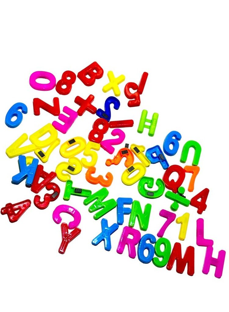 Educational Magnetic Letter and Number Set for Kids - Includes Full English Alphabet, Numbers (0-9) and Math Signs - Colorful Toys for Early Reading and Counting - Perfect for Fridge and Whiteboard - Image 1