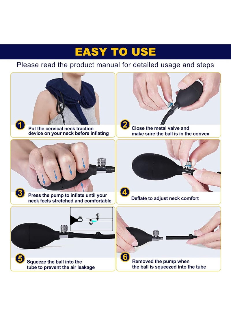 يلا جوي جهاز شد الرقبة، أفضل دعامة لتخفيف آلام عنق الرحم، جهاز شد الرقبة والدعم، جهاز رائع لتخفيف توتر عنق الرحم، وأجهزة شد الرقبة للاستخدام المنزلي والمكتبي - Image 5