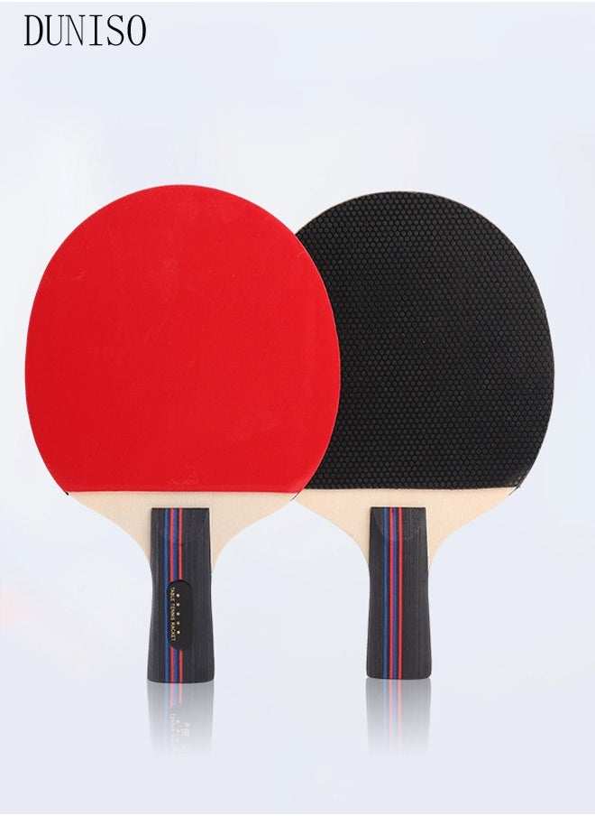 DUNISO - Ping Pong Paddles High Performance Sets with Premium Table Tennis Rackets 3-Star Ping Pong Balls Compact Storage Case Ping Pong Paddle Set with a Storage Bag 2 Ping-pong Bats and 3 Ping-pong Balls - Image 1