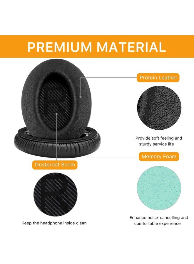 YOCOWOCO Replacement Ear Pads for Bose QuietComfort 35 (QC35) & Quiet Comfort 35 II (QC 35 ii) Headphones, EarPads Cushions with Noise Isolation Memory Foam, Softer Protein Leather, Added Thickness - Image 4