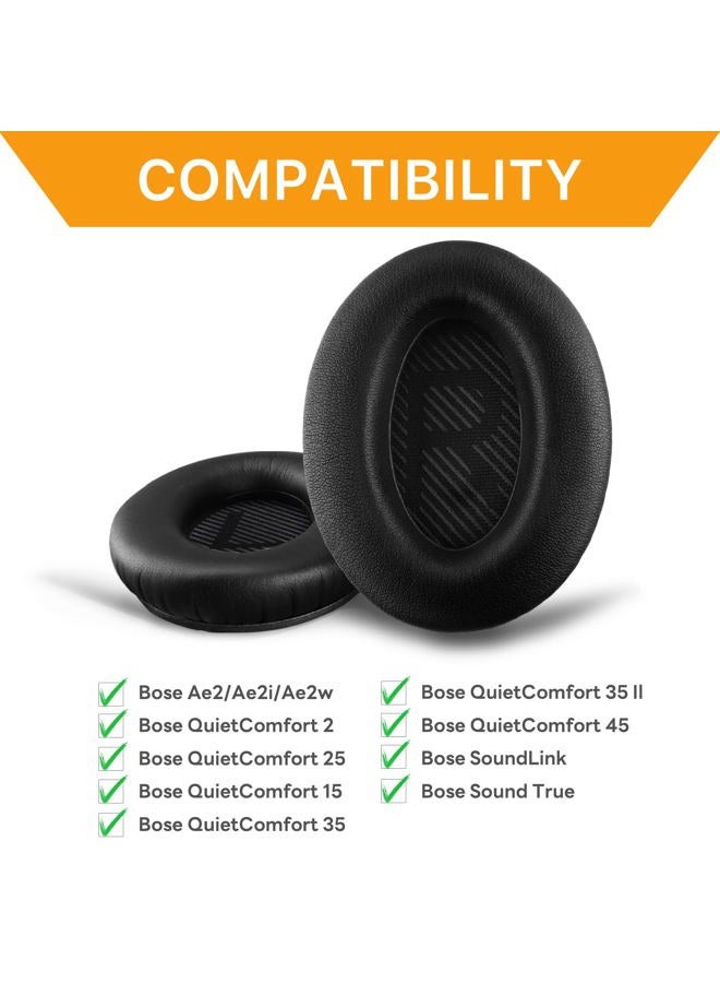 YOCOWOCO Replacement Ear Pads for Bose QuietComfort 35 (QC35) & Quiet Comfort 35 II (QC 35 ii) Headphones, EarPads Cushions with Noise Isolation Memory Foam, Softer Protein Leather, Added Thickness - Image 2