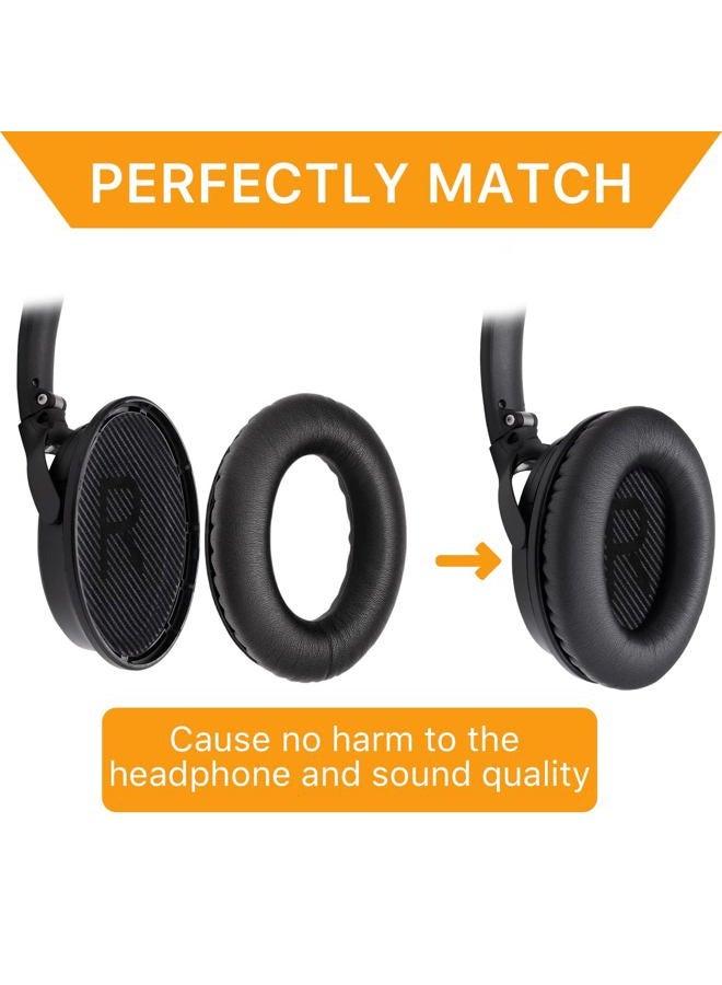 YOCOWOCO Replacement Ear Pads for Bose QuietComfort 35 (QC35) & Quiet Comfort 35 II (QC 35 ii) Headphones, EarPads Cushions with Noise Isolation Memory Foam, Softer Protein Leather, Added Thickness - Image 5