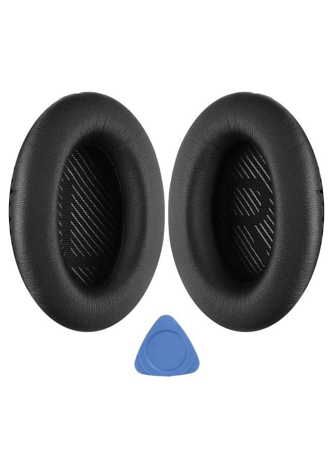 Replacement Ear Pads for Bose QuietComfort 35 (QC35) & Quiet Comfort 35 II (QC 35 ii) Headphones, EarPads Cushions with Noise Isolation Memory Foam, Softer Protein Leather, Added Thickness