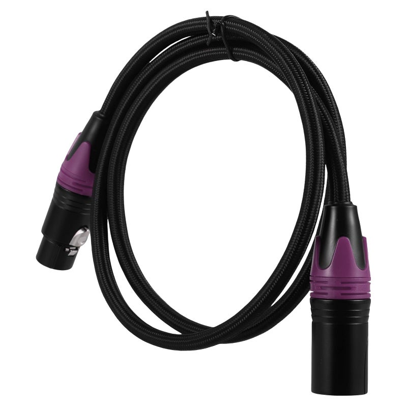 Zinc Alloy XLR Microphone Cable Male to Female 1m Pure Copper for Mixer Podcasting - Image 2