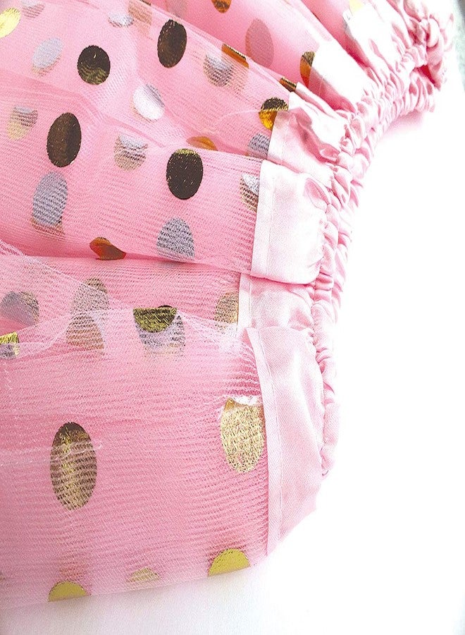 OLYPHAN Pink Tutu Girls Polka Dot Tulle Skirts & White Tutu Skirt Set for Halloween Costume, Dress Up Birthday Party, Spring Easter Costume - Image 3