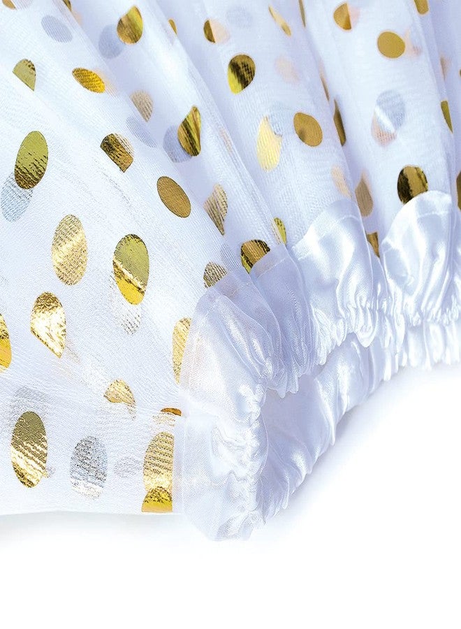 OLYPHAN Pink Tutu Girls Polka Dot Tulle Skirts & White Tutu Skirt Set for Halloween Costume, Dress Up Birthday Party, Spring Easter Costume - Image 5