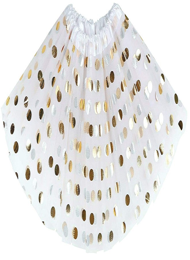 OLYPHAN Pink Tutu Girls Polka Dot Tulle Skirts & White Tutu Skirt Set for Halloween Costume, Dress Up Birthday Party, Spring Easter Costume - Image 4