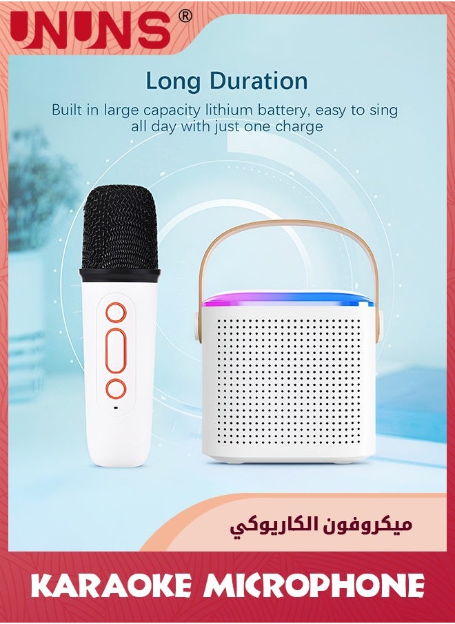 آلة كاريوكي مع ميكروفون لاسلكي، آلة كاريوكي لاسلكية صغيرة للبالغين والأطفال، مع 2 ميكروفونات لاسلكية ونظام مكبر صوت PA للحفلات الداخلية والخارجية، وغناء الحفلات العائلية
