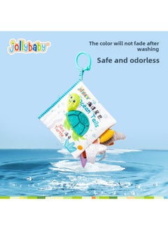 Generic Jollybaby Cloth Book Baby Puzzle 0-1 Year Old Newborn Early Education Enlightenment Baby Tail Cloth Book Baby Toy-Color:Animal Tail Cloth Book-Ocean (Luxury)  - Image 5