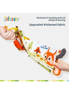 Generic Jollybaby Cloth Book Baby Puzzle 0-1 Year Old Newborn Early Education Enlightenment Baby Tail Cloth Book Baby Toy-Color:Animal Tail Cloth Book-Ocean (Luxury)  - Image 3