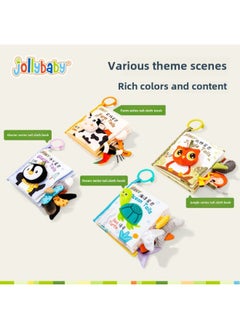 Generic Jollybaby Cloth Book Baby Puzzle 0-1 Year Old Newborn Early Education Enlightenment Baby Tail Cloth Book Baby Toy-Color:Animal Tail Cloth Book-Ocean (Luxury)  - Image 2