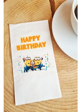Presentation Napkin Minion Happy Birthday Paper Napkin