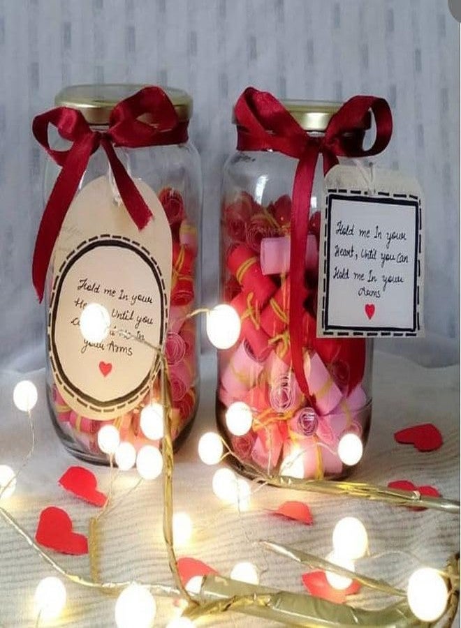ANISHOP Reasons Why I Love You Message Bottle With light Handmade Art for Loved Ones, Birthday, Anniversary, Valentines Day (Reasons Why I Love You (love message Chits