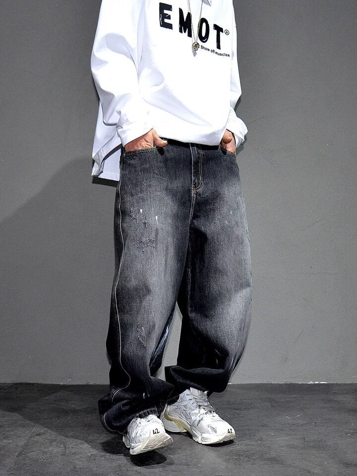 Unisex Casual Daily Denim Jeans - Image 1