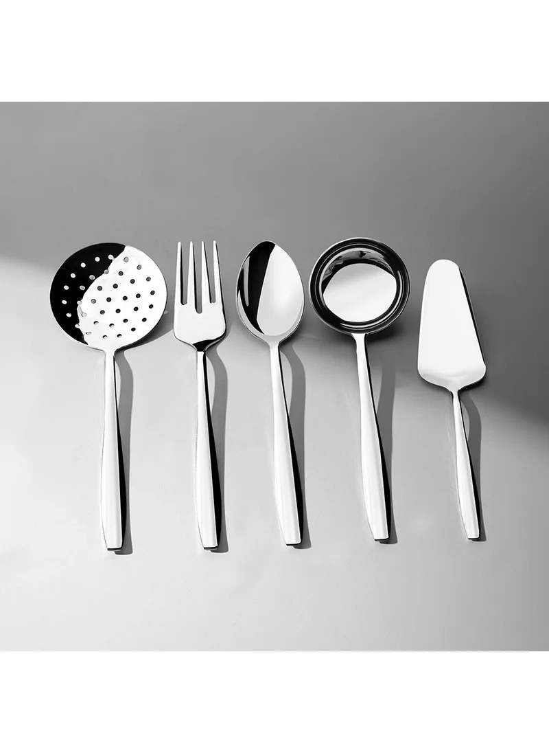 نهر Sahra Plain 5 Piece Stainless Steel Serving Set