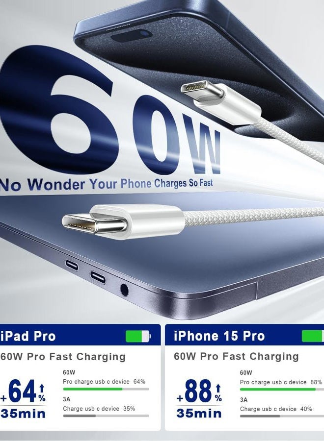 esbeecables iPhone 17 16 Charger Fast Charging, MFi Certified 20W USB C Charger Block with 6FT Woven USB-C to C Cable for iPhone 17/17 Pro Max/17 Air/16/16 Pro Max/15/15 Pro Max/iPad Air/iPad mini/AirPods Pro - Image 4