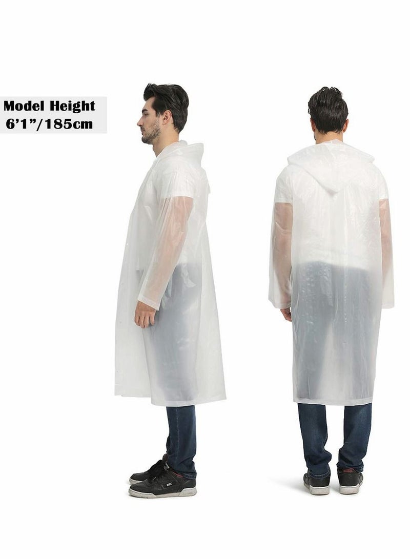 صن تاون معطف واقي من المطر للبالغين ، عبوة واحدة من إيفا للنساء والرجال ، معطف واق من المطر قابل لإعادة الاستخدام يمكن تعبئته لصيد الأسرة والسفر في حالات الطوارئ بدون بولي كلوريد الفينيل مع غطاء مرن - Image 5