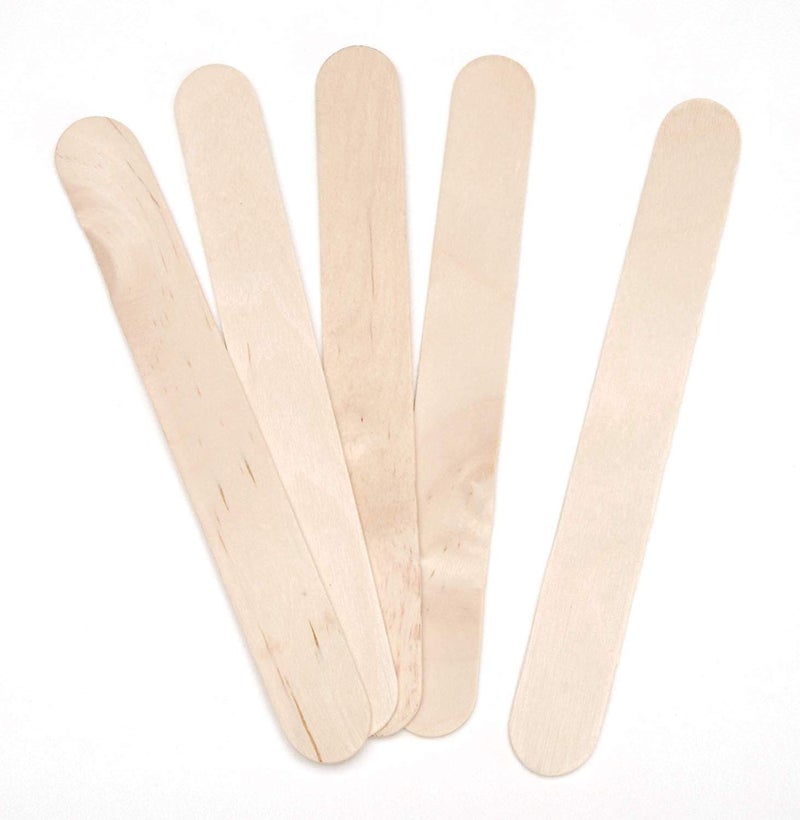 Hobby Tek Big Size Wooden Ice Cream Sticks for DIY Crafts or School Projects, Large Craft Popsicle Stick(50 Pieces, 20x2cm) - Image 4