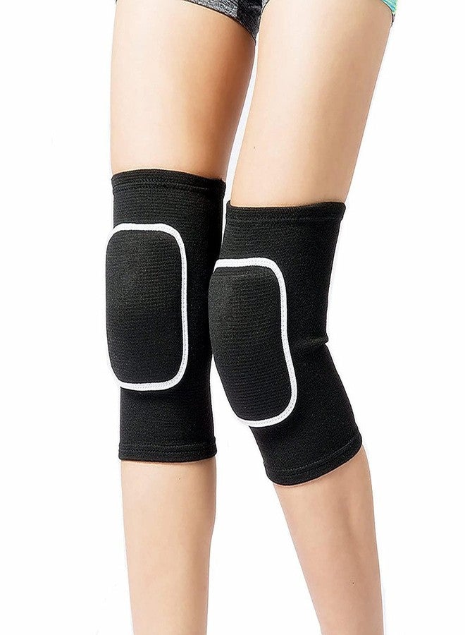 GymWar Premium Knee Brace Dancing Pad for Men & Women | Padded Knee Support for Dance, Yoga, Zumba, Skating & Sports | Soft, Breathable & Anti-Slip Knee Cap for Injury Protection & Pain Relief | Adjustable & Comfortable Knee Guard for Dancers & Athletes -Black (M) - Image 1