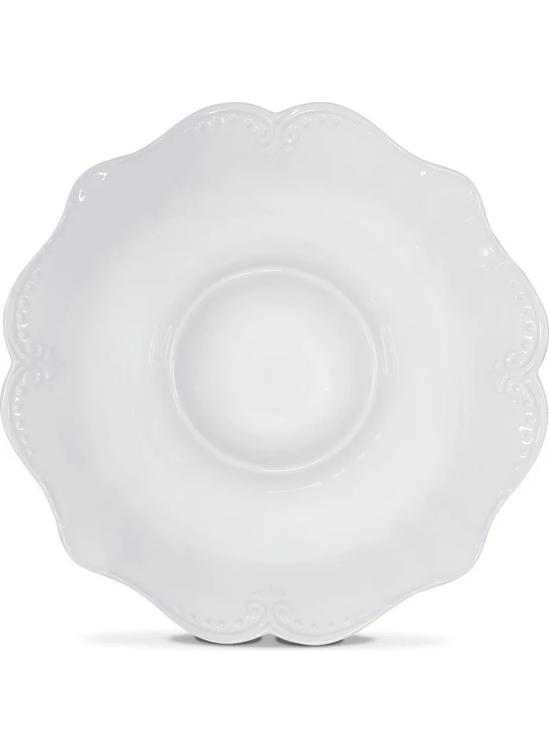 The Mia Grande Serving Plate with Compartments White 39 Cm