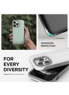 VRS Design Terra Guard Modern for iPhone 15 Pro Case Cover with MagSafe - Matte Black  - Image 3