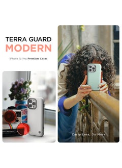 VRS Design Terra Guard Modern for iPhone 15 Pro Case Cover with MagSafe - Matte Black  - Image 5