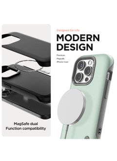 VRS Design Terra Guard Modern for iPhone 15 Pro Case Cover with MagSafe - Matte Black  - Image 2
