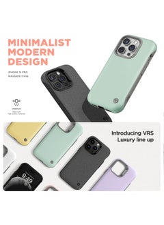 VRS Design Terra Guard Modern for iPhone 15 Pro Case Cover with MagSafe - Matte Black  - Image 4