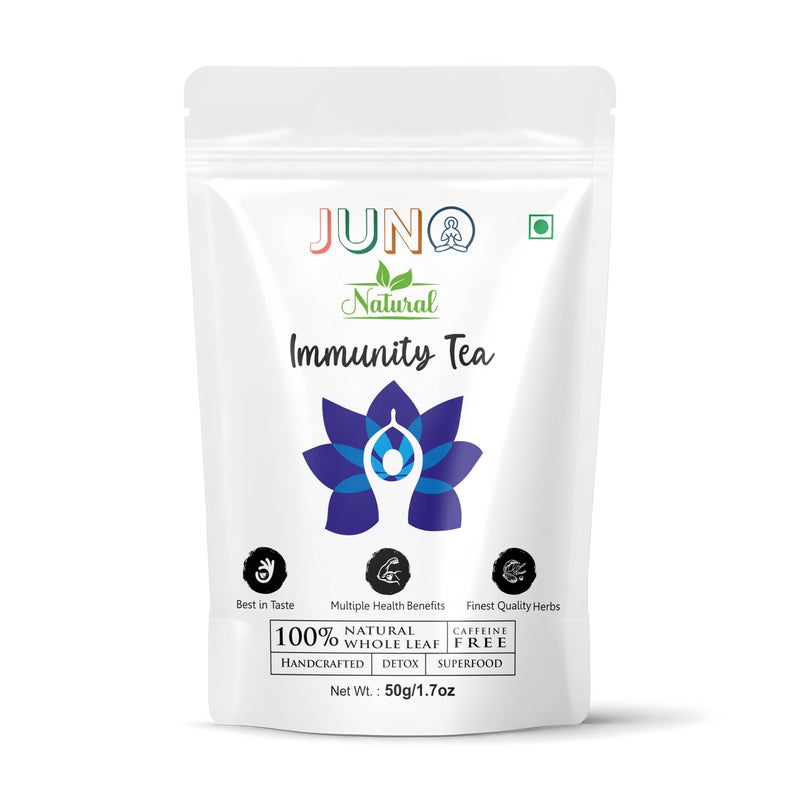 JUNO Natural شاي جونو الطبيعي للمناعة - مزيج الأعشاب للتخلص من السموم لتعزيز جهاز المناعة - 50 جرام - Image 1