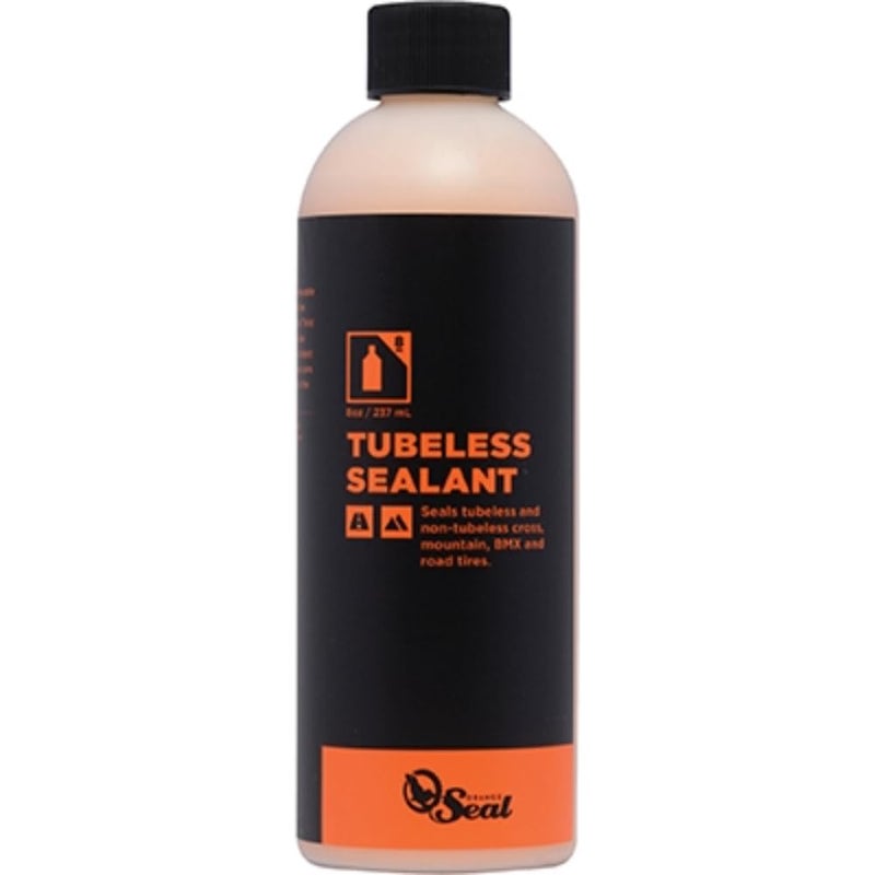 Orange Seal - Regular Formula Tubeless Bike Tire Sealant | Fast Sealing, up to 1/4" Puncture | for MTB, Road, CX and Gravel Bicycle Tires | 8oz Refill - Image 1