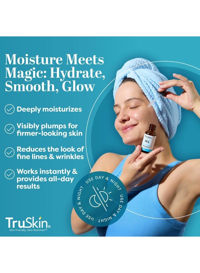 TruSkin Hyaluronic Acid Serum for Face + 7 Ultra Hydrating Ingredients – Best Face Serum for Moisturizing, Visibly Plumping Skin & Smoothing the Look of Fine Lines, 1 fl oz - Image 3