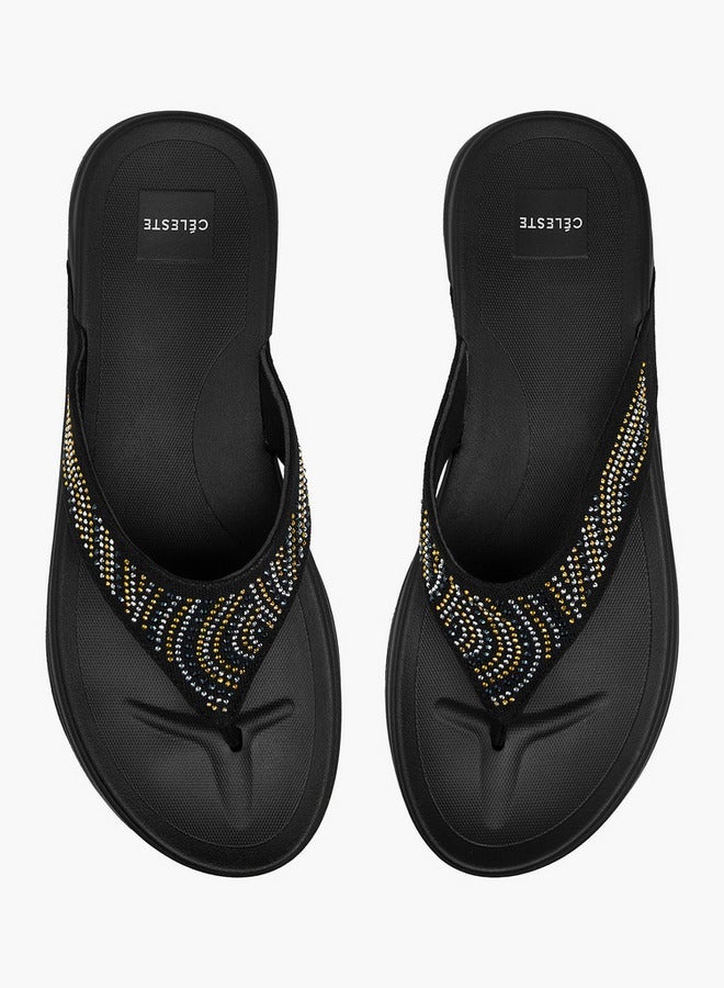 سيليست صنادل نسائية مزينة بشريط رفيع - Image 2