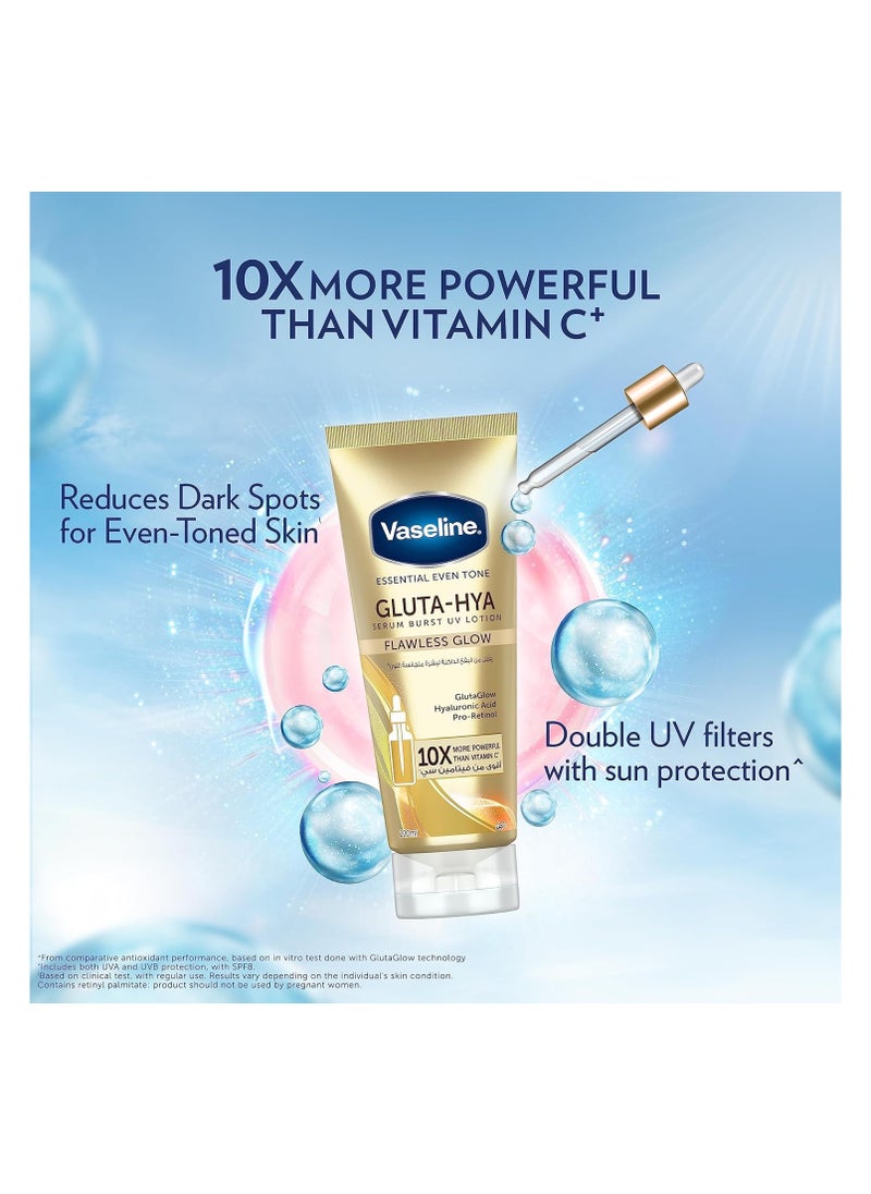 Vaseline Vaseline Essential Even Tone Body Lotion with Moisturizing Petroleum Jelly Gives a Flawless Glow Gluta Hea Burst Serum UV Protection 10x Stronger Than Vitamin C 200ml  - Image 3