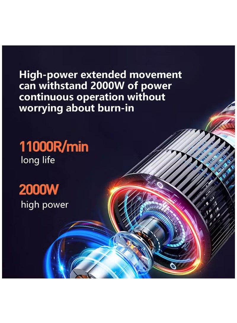 تيوكس جلاخة زاوية بقوة ٢٠٠٠ واط، جلاخات زاوية بقطر ١٠٠ مم، ١١٠٠٠ دورة في الدقيقة، أدوات كهربائية للخشب والمعدن، مزودة بمقبض جانبي، قرصان للقطع، ١٠ ورق صنفرة، ٦ فرش كربون، عجلة جلخ، قرص ذاتي اللصق. - Image 2