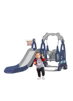 JSAITOYS 3 In 1 Plastic Children Toys Baby Indoor Kids Slide And Swing For Home  - Image 1