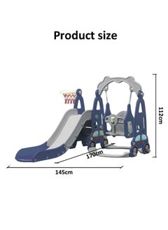 JSAITOYS 3 In 1 Plastic Children Toys Baby Indoor Kids Slide And Swing For Home  - Image 3