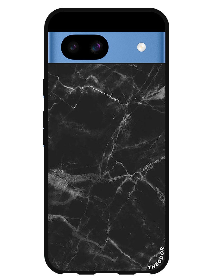Theodor Protective Case Anti Scratch Shock Proof Bumper Cover For Google Pixel 8a Black Marble - Image 1