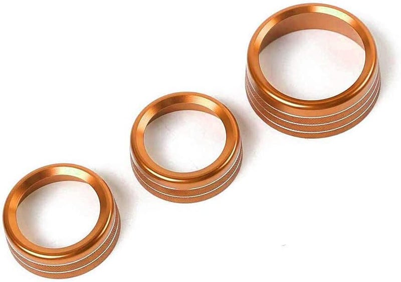 Keptrim for Challenger Charger Chrysler AC Knobs Air Conditioner Switch Button for 2015-2020 Dodge Challenger Charger Chrysler 300, Orange Aluminum, 3pcs - Image 4