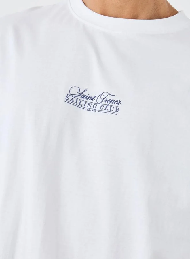 Styli Styli Graphic Print Crew Neck Oversize T-Shirt