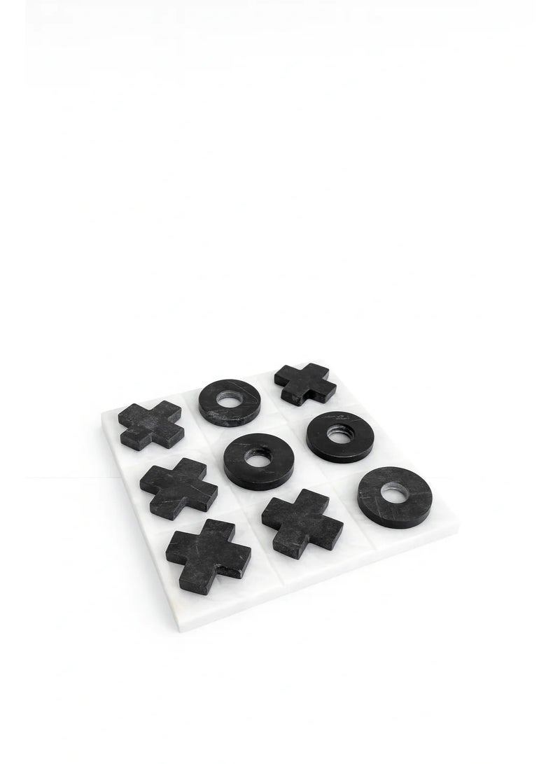 كارارا كولتيكتون ماربلى تيك تاك تو جام ست ويت بلاك هاندماد ماربلى بريميوم حميز ديكور - Image 2