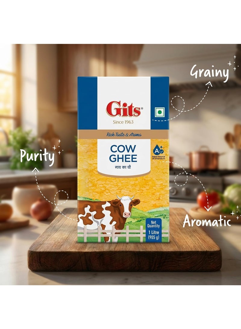 Gits Cow Ghee 1 Litre, Shudh Desi Ghee, Rich Taste and Aroma - Image 3