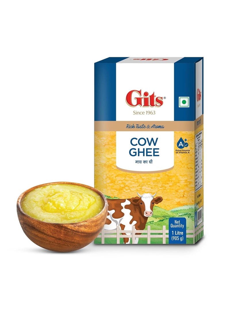Gits Cow Ghee 1 Litre, Shudh Desi Ghee, Rich Taste and Aroma - Image 1