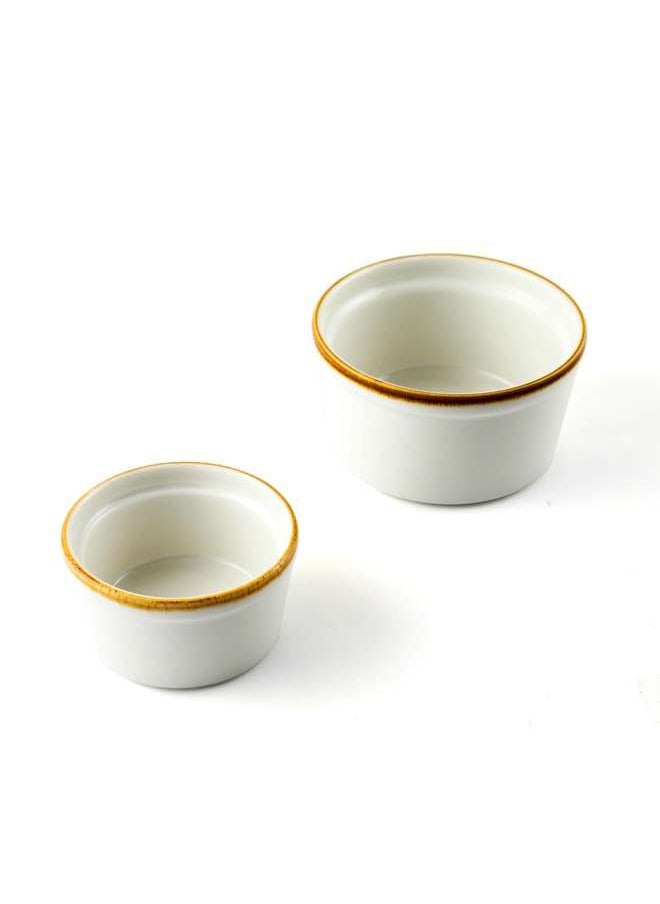 Porceletta - Mocha Porcelain Lined Ramekin 6.8 cm - Image 1